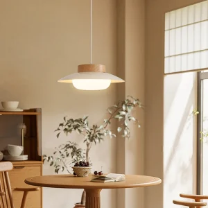 nordic cream led pendant light – modern decorative hanging lamp for kitchen, dining room, and bedroom