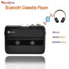 Portable Bluetooth Cassette Player & Recorder with FM Radio, Auto-Reverse & Built-in Speaker