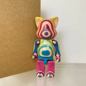 handmade purpleheart wood cat figure 26cm 400% black painted solid wood art toy collectible action figure home desk decor