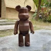Geometric Wooden Bear Figure 28cm 400% Faceted Walnut Solid Wood Art Toy Collectible Action Figure Desk Decor
