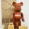 Wooden Bear Figure Art Toy Yoshida 77th Anniversary Collectible Model 28cm 400%  Wood Block Bear Home Decor Ornament